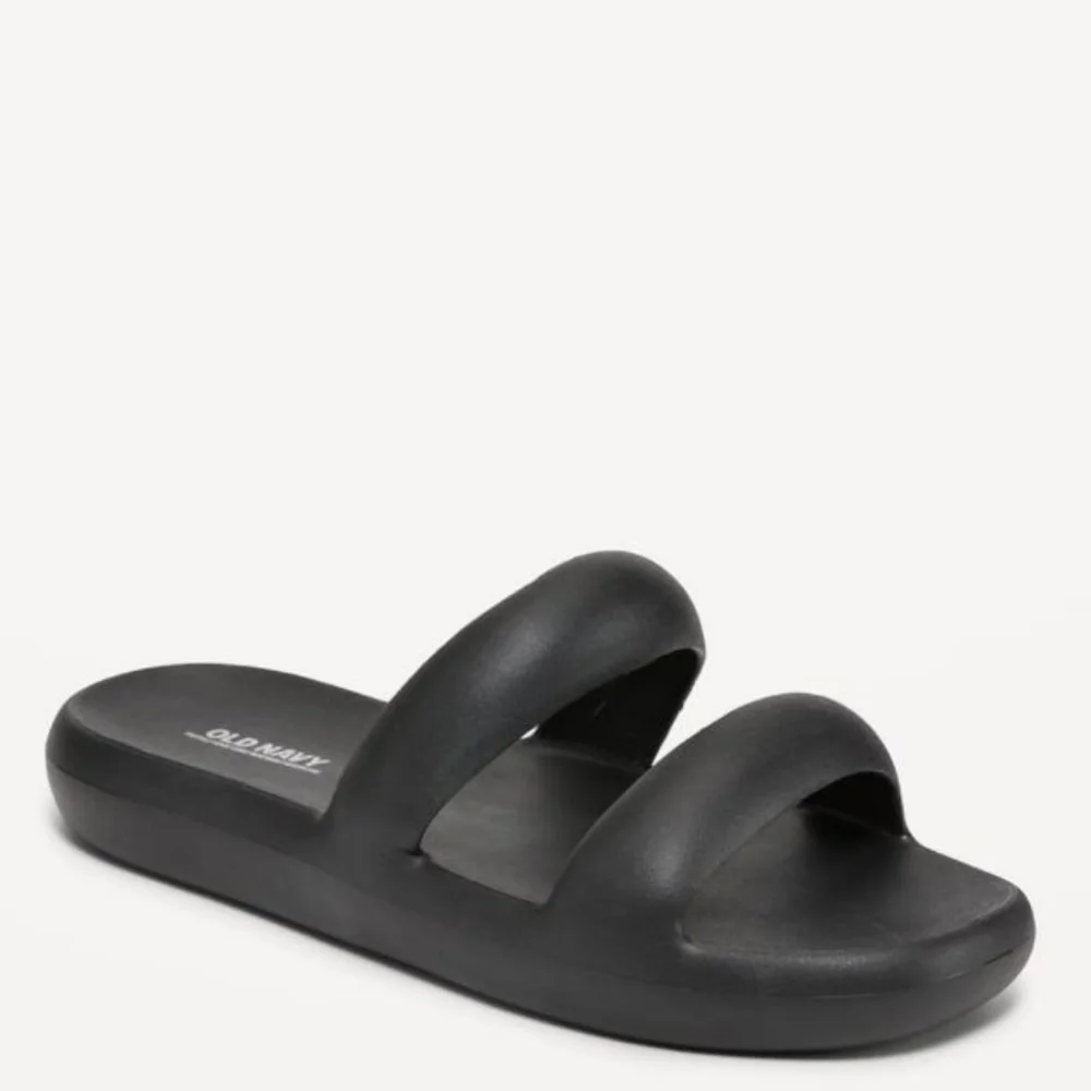 Old Navy Double Strap Puff Slide Sandals Black Size 10